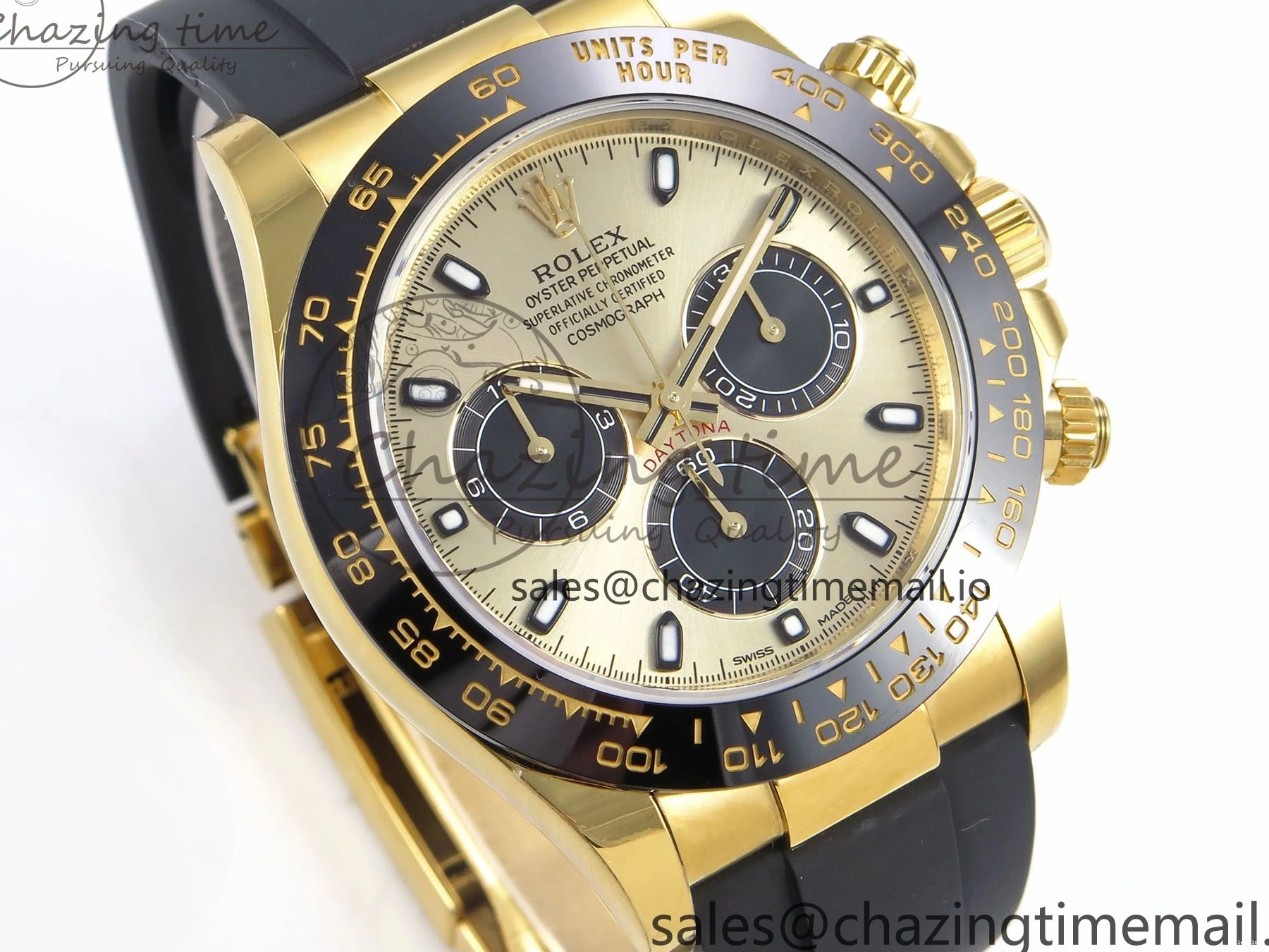 MiroTime 0901 Daytona 116518 VSF 1:1 Best Edition 904L Steel YG Dial on Oysterflex Strap DD Sustainable 1003